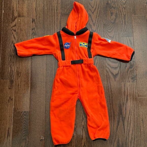 18-24 Month Orange Astronaut Fleece Halloween Costume - Picture 1 of 6